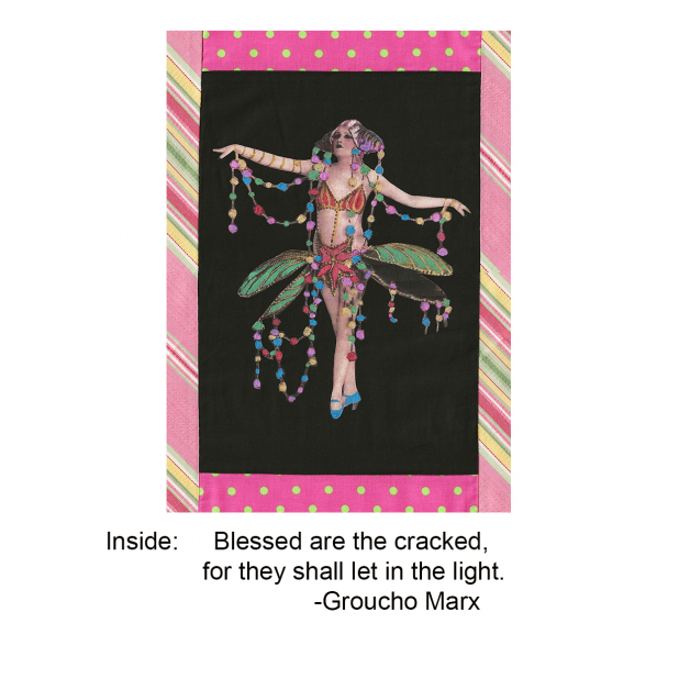Casino de Paris dancer card with Groucho Marx quote