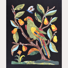 Fabric collages - based on Italian inlaid marble