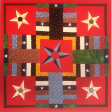 Fabric collages - Parcheesi boards